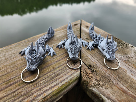 Keychain - Rose Dragon